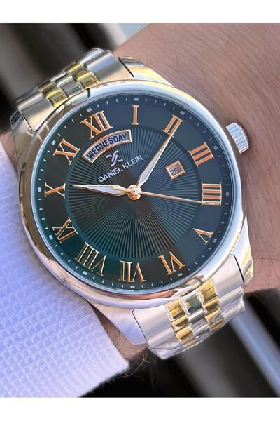 Daniel Klein Roman Numeral Calendar Dial 2 Years Warranty 3 Atm Men's Wristwatch Fg.10713.5