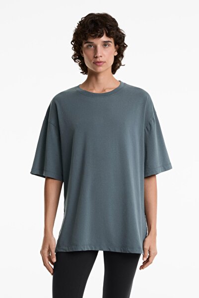 Oysho Pamuk karışımlı kısa kollu boxy tişört