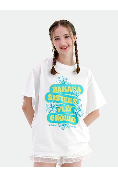 JANSO GROUP -Banana Sister Printed Cotton Oversize T-Shirt Big Size