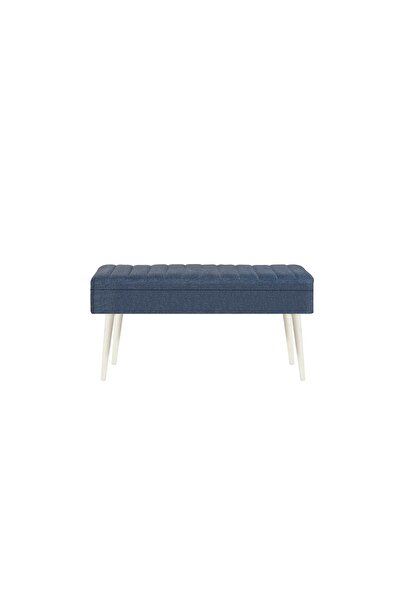 Vivense VİNA KUMAŞLI SANDIKLI BENCH, BEYAZ LACİVERT 1048