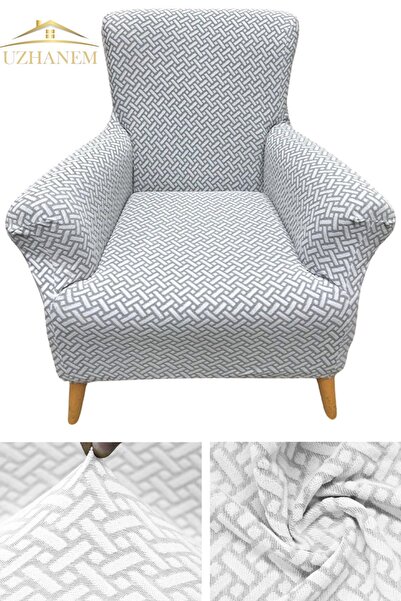 uzhanem 3+3+1+1 Streç Lastikli Esnek Yıkanabilir Jakarlı Koltuk Örtüsü Takımı – tuğla Desen Koltuk Kılıfı
