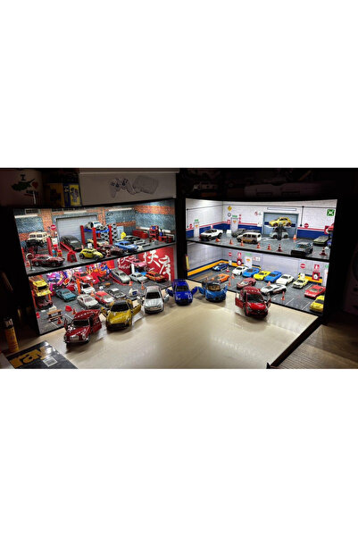 standes 4 adet 20 araçlık hotwheels araçlar için diorama