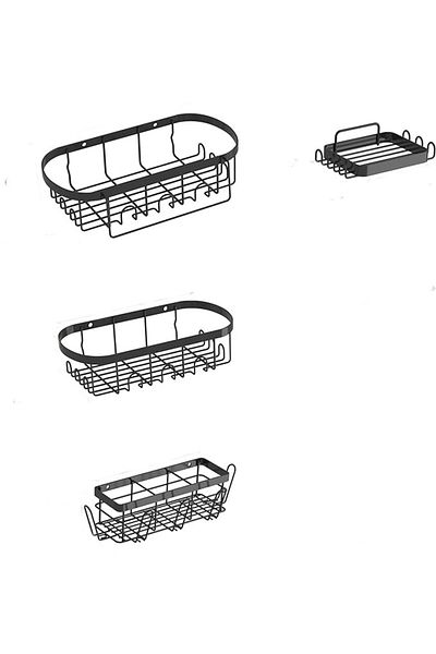 OEM Shower Shelf, 4-piece, no wall drilling, bathroom organization, stainless steel