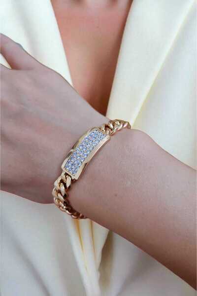 Atölye Olcay Eser Guaranteed Tarnish Free Gold Antiallergic Bracelet Zircon Stone Chain Vip Special Series Jewelry