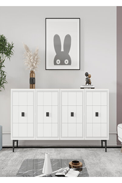 CENEYRA KA1202DB - YUKA KONSOL, TV SEHPASI SAFİRMEŞE-BEYAZ 120cm