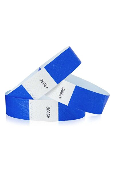 Generic Tyvek Paper Wrist Band With Number, Navy Blue Colour Event Wristband, 19mm x 250mm, 1x100pcs
