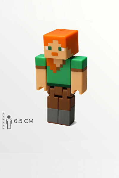 FigürDizayn Minecraft Alex Hareketli Eklemli Figür