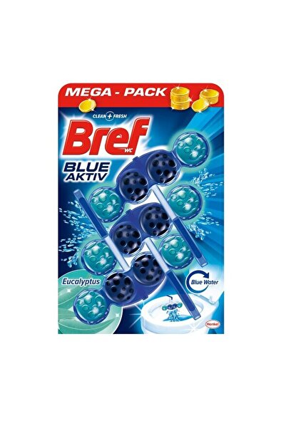 Bref Toilet Deodorizer Blue Aktiv Eucalypt, 3x50 g