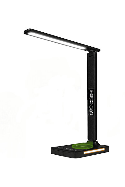 Elindor Lampă de birou LED cu încărcare wireless, 5 moduri de iluminare, 5 in...