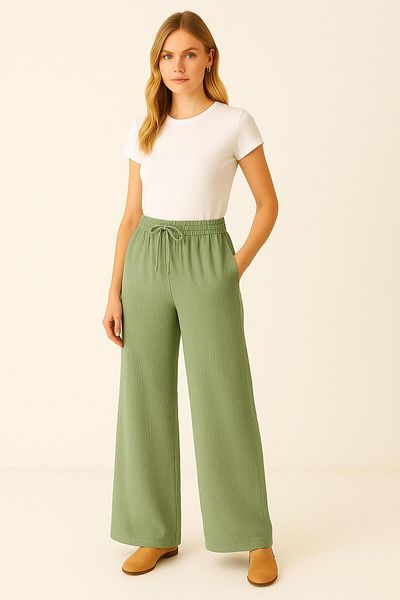 Patreon Women's 100% Cotton Muslin Trousers