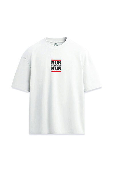 Darkia تي شيرت مطبوع بتصميم Forrest Gump Run Forrest للجنسين