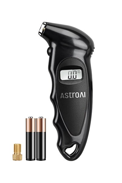 AstroAI Digital Tire Pressure Gauge 150 PSI, 4 Settings for Car Truck Bicycle with Backlit LCD and N