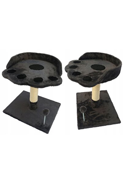 zola Cat play set, 2 levels, MDF, jute, 41.5 x 34.5 x 47.5 cm, dark grey