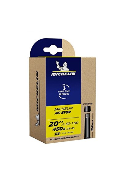 Michelin Camera bicicleta Air Stop 20 x 1.3/1.8, valva Schrader (Auto), lungime ventil 34 mm