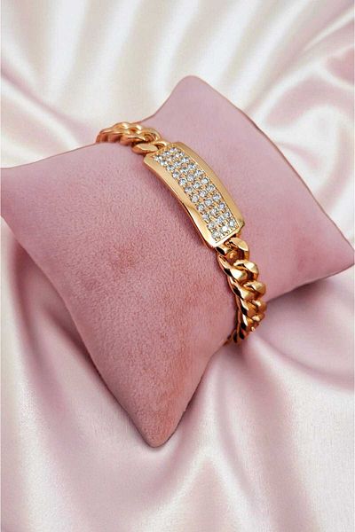 Atölye Olcay Eser Guaranteed Tarnish Free Gold Antiallergic Bracelet Zircon Stone Chain Vip Special Series Jewelry
