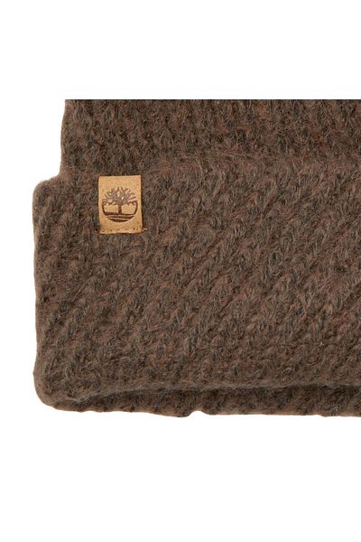 Timberland B0A65Cpbk01-R Diagonal Stitch Beanie Women's Coffee