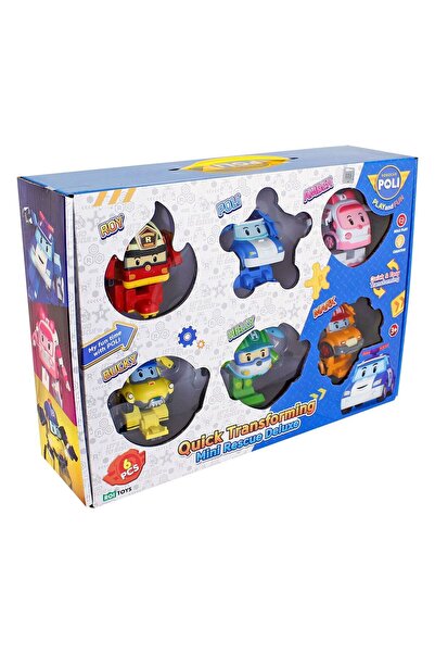 NECO TOYS Robocar Poli Transforming Mini Rescue Set of 6, Fun and Safe for Kids