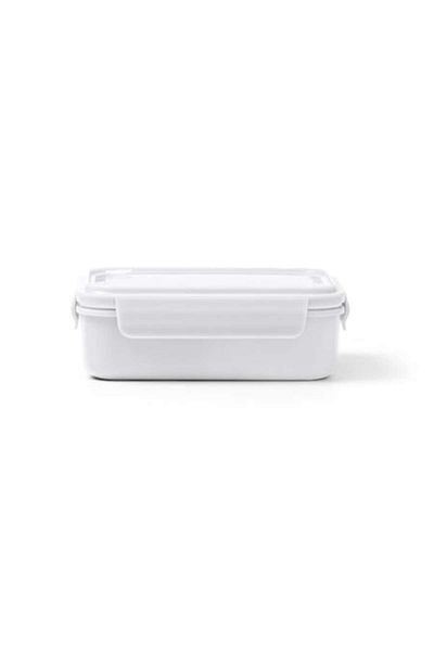 4desire.ro Lunchbox from PP with transparent lid, 1.3 liters capacity, 2 compartments, white