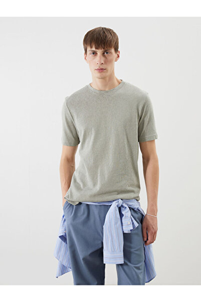 LC Waikiki RMZ GİYİM FARKIYA تي شيرت رجالي من القطن الممشط بياقة روبا