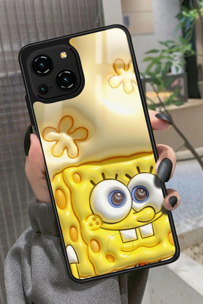 Reeder S23 Pro Max Uyumlu Sunger Bob Tasarımlı Glossy Premium Kılıf