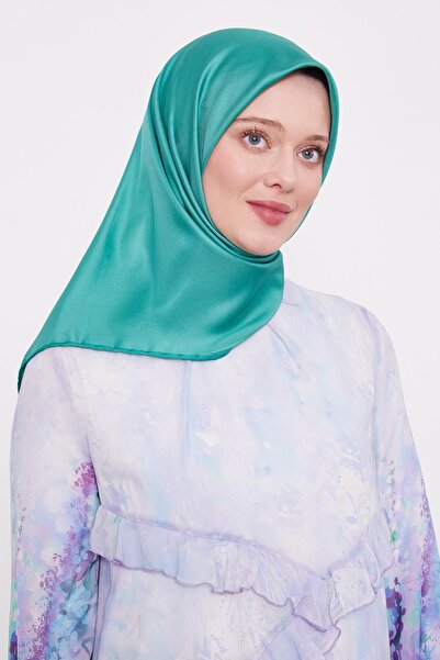 Levidor K.Yeşil Düz Renk Trend Twill Eşarp