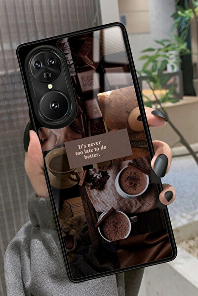 Reeder S19 Max Pro S EDGE Uyumlu Kahverengi Poster Tasarımlı Glossy Premium K...