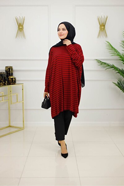 VALENS BOUTİQUE Striped Hijab Tunic Mira
