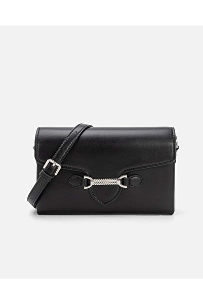 Arkaan ‎ شنطة نسائية من الجلد بلون أسود