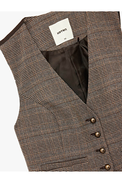 Koton Kahverengi Kadın Yelek 6Wak20214Ew