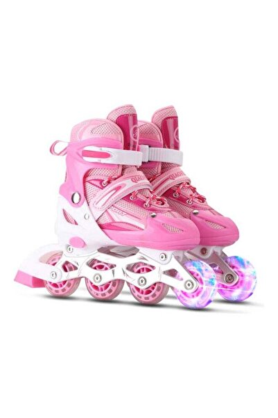 Generic Adjustable Inline Skates With Light Up Wheels M