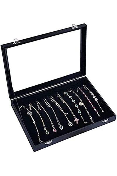 PADOM Removable Jewelry Tray Showcase Display Stackable for Earrings Brooch Buttons Rings, Necklace