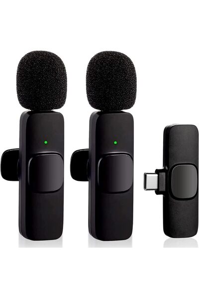 Shopi NEW Wireless Mic Compatible For Type-C Phones Seamless Plug-and-Play with 2 Microphones for USB-C An