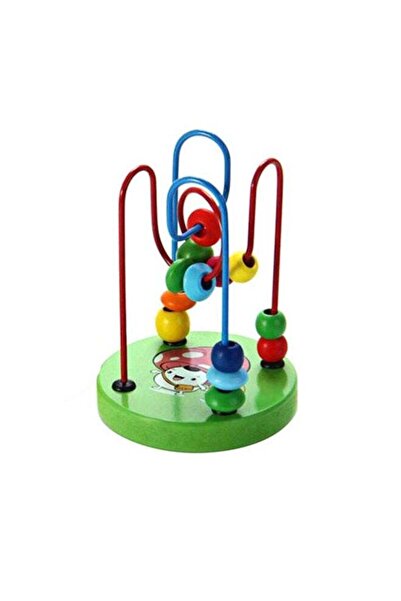 Generic لعبة تعليمية صغيرة ملونة للأطفال مصنوعة من الخشب حول الخرز والأسلاك ا...