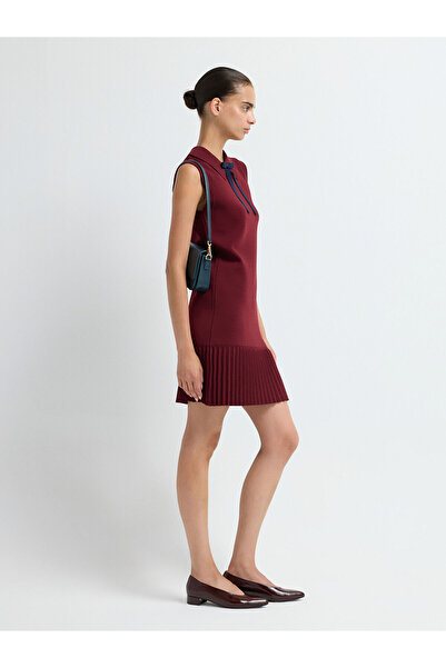 adL Fiyonk Detaylı Triko Elbise