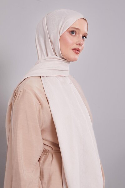 Levidor A.Beige Geometric Pattern Grazia Shawl
