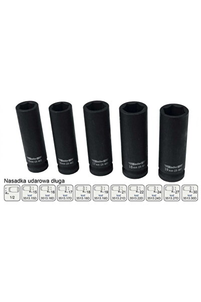Adler Europe Cheie tubulară de impact ADLER cu 6 vârfuri 1/2" 27 mm