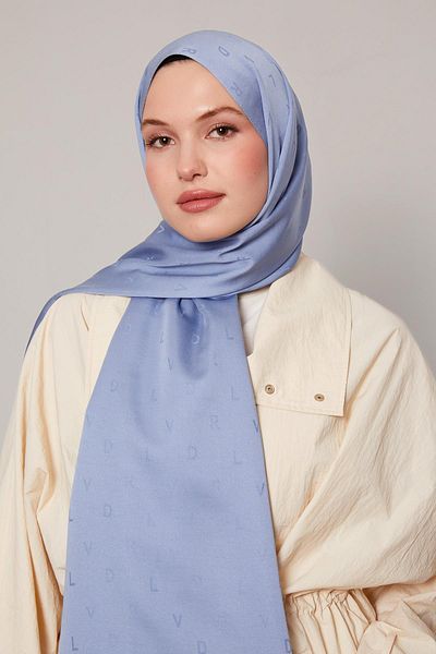 Levidor Indigo Mini Lvd Printed Jacquard Shawl
