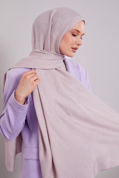 Levidor Violet Tuğra Pattern Grazia Shawl