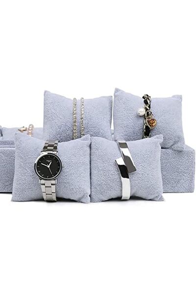 PADOM Watch Jewelry Tray Organizer Bracelet Display Showcase 12 Grid Pillows Without Lid Tray Jewelr