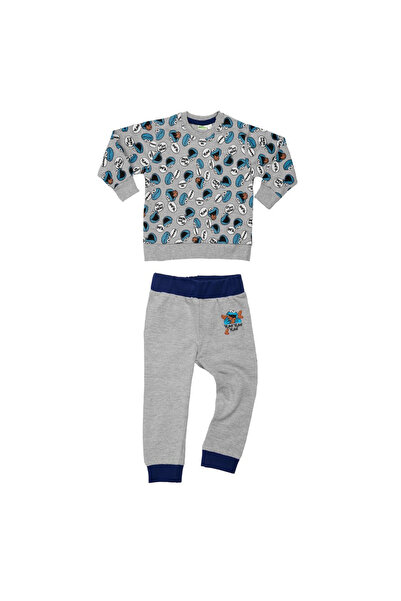 Sesame Street Set bluza cu maneca lunga si pantalon, multicolor, Cookie Monst...