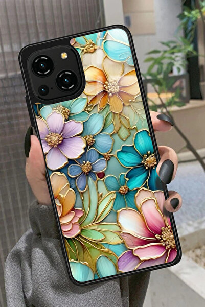 Reeder S23 Pro Max Uyumlu Karışık Çiçek Tasarımlı Glossy Premium Kılıf