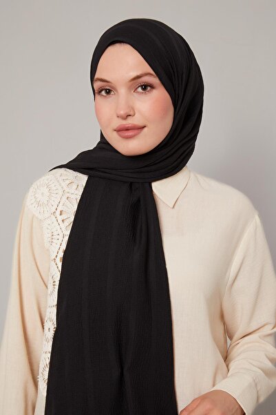 Levidor Siyah Kendinden Dokulu Natural Line Şal
