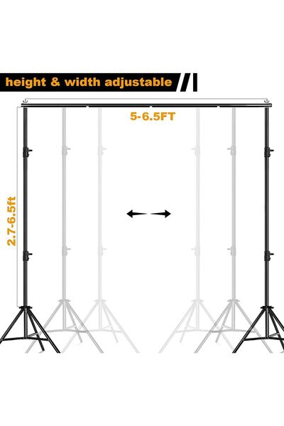 PADOM حامل خلفية للتصوير الفوتوغرافي 2 متر × 2 متر مع نظام دعم الخلفية مع حقي...