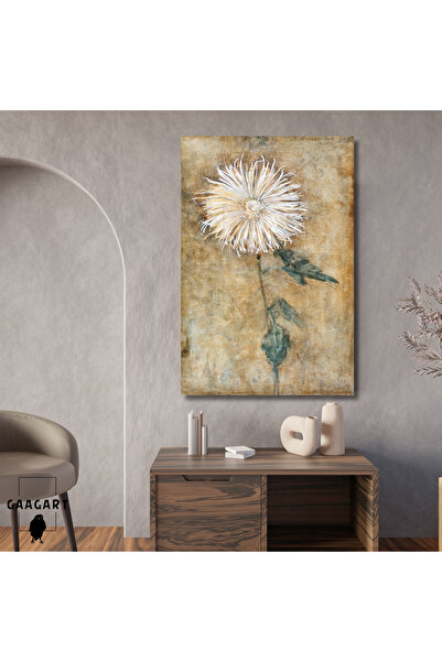 GAAGART Tekli Dikey Kanvas Tablo Ünlü Eserler Piet Mondrian Crisantemo