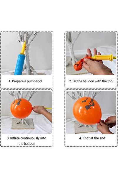 Ancuioyz Halloween party set, latex/foil, black/orange, 100 pieces