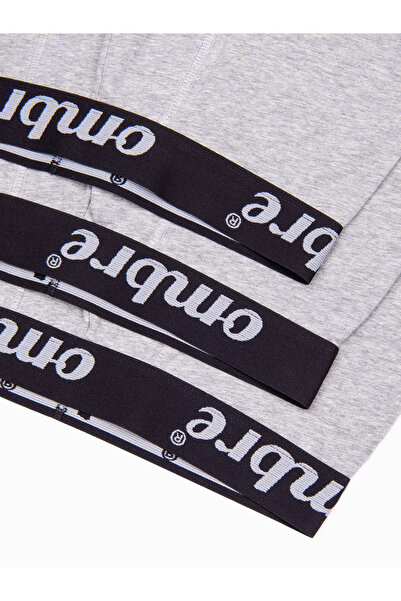 OMBRE Herren Unterhosen - grau 3er Pack U159