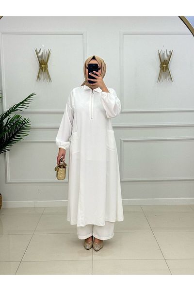 VALENS BOUTİQUE Women's Hijab Clothing 2-Piece Set Tunic & Trousers