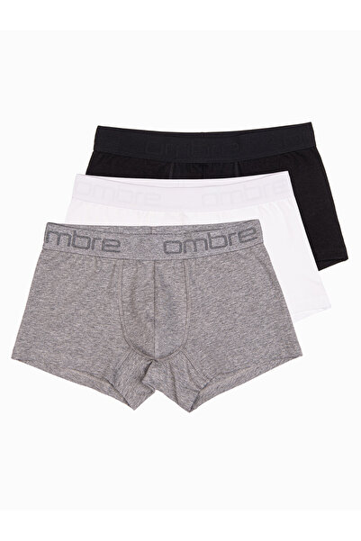OMBRE Herren-Boxershorts aus Baumwolle mit Logo – 3er-Pack Mix V2 OM-UNBO-0105