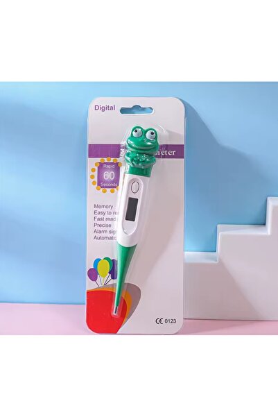 TechStore Kurbağa Figürlü Esnek Uçlu Koltukaltı Bebek Termometre Ateş Ölçer