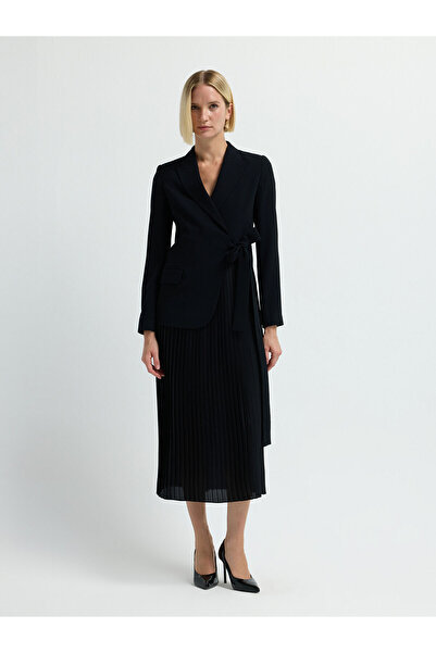 adL Pilise Detaylı Ceket Elbise